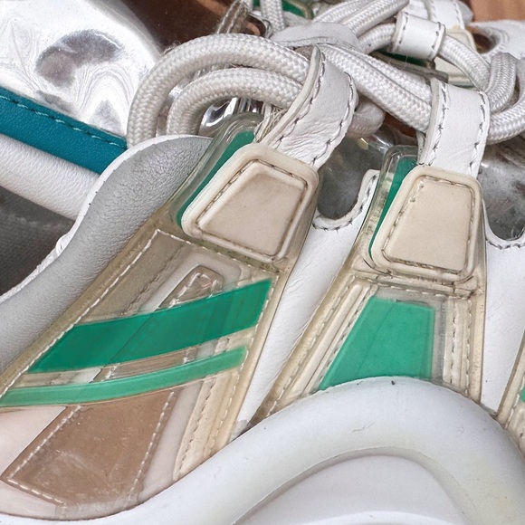 SOLD❌Louis vuitton LV archlight green white monogram pvc leather sneakers - Picture 14 of 16